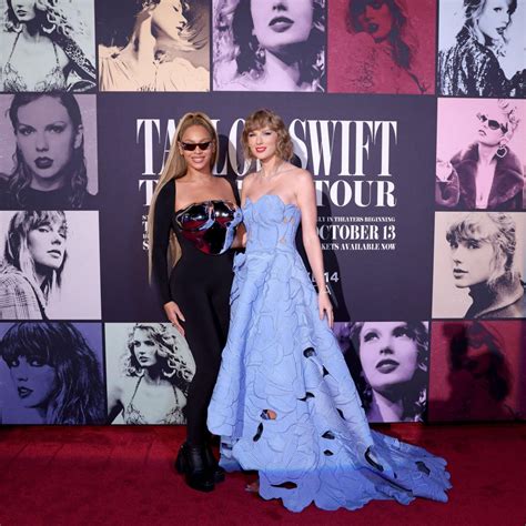 Oct 12, 2023 ... Pop superstar Beyonce attended the world premiere of pop sensation Taylor Swift's concert film 'Taylor Swift: The Eras Tour' in Los Angeles ...